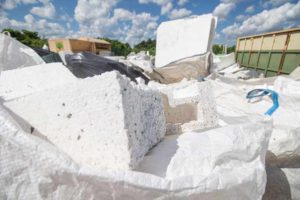 hauling polystyrene foam