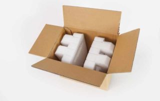 polystyrene foam in a box
